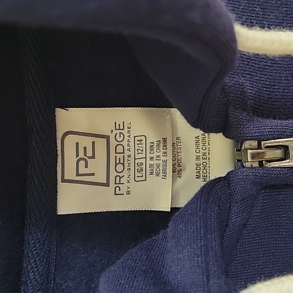 NCAA University of Illinois Full-zip Hooded Sweatshirt - Navy - Large (12-14) - Picture 5 of 13